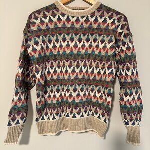 Multicolor Patterned Men's Sweater
